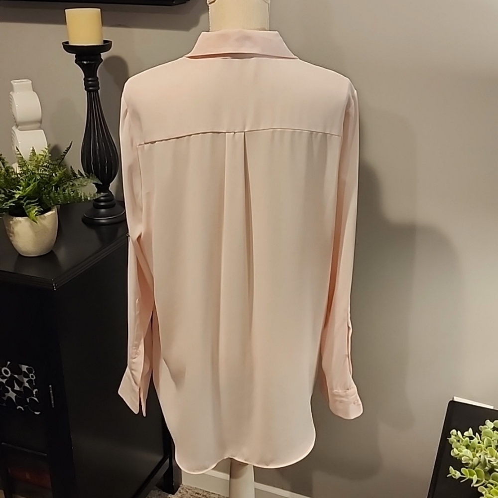 Massimo pink button up blouse size XXL pit to pit 24 inches and length 28 inches - Picture 5 of 7